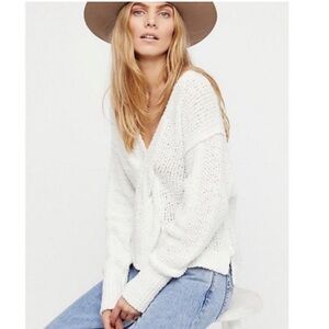 Free People Coco V-Neck Knit Sweater